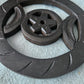 Black wooden Hanging Triple Moon