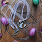 Spring Bunny Necklace ~ Pink and Gold enamel