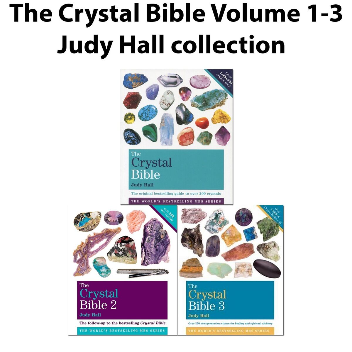 Judy Hall The Crystal Bible Volume 1-3 Books Set Collection Godsfield Bibles