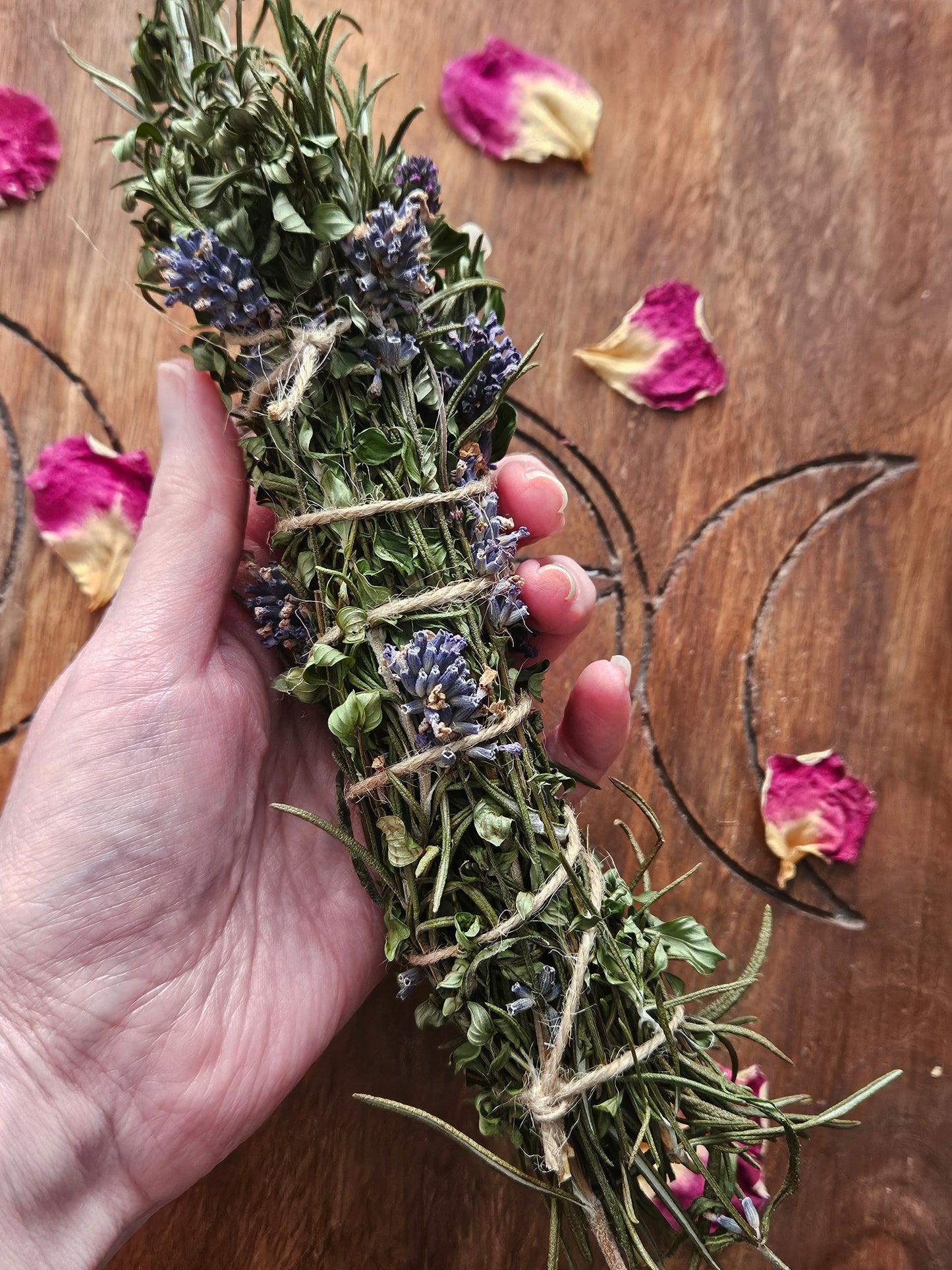 Rosemary, Thyme and Lavender Handmade Smudge Sticks