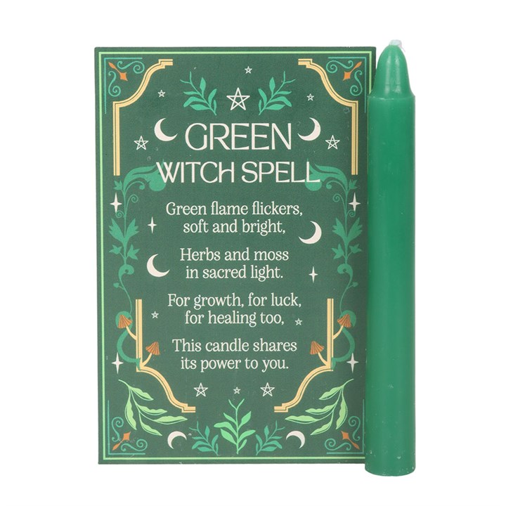 Green Witch Incense Stick and Spell Candle Gift Set