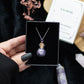 Calming and Protection Amethyst Crystal Chip Potion Bottle Necklace