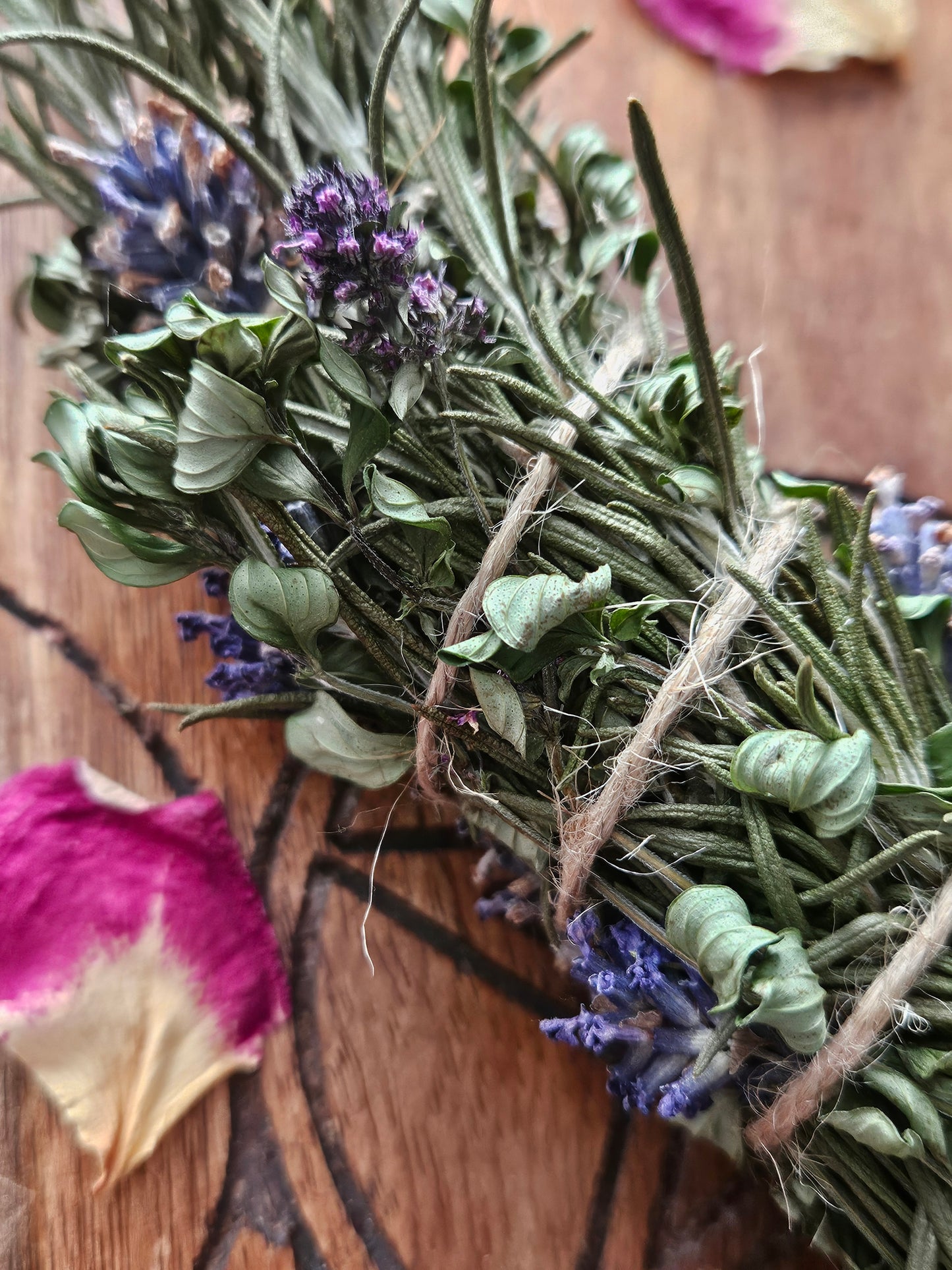 Rosemary, Thyme and Lavender Handmade Smudge Sticks