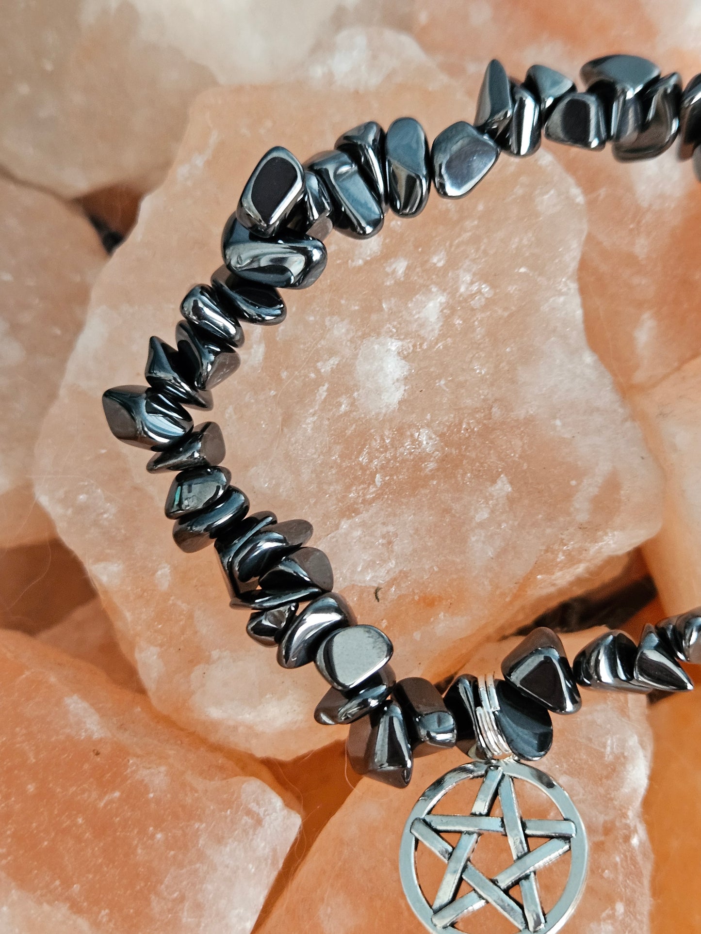 Protection Hematite and Pentagram Bracelet