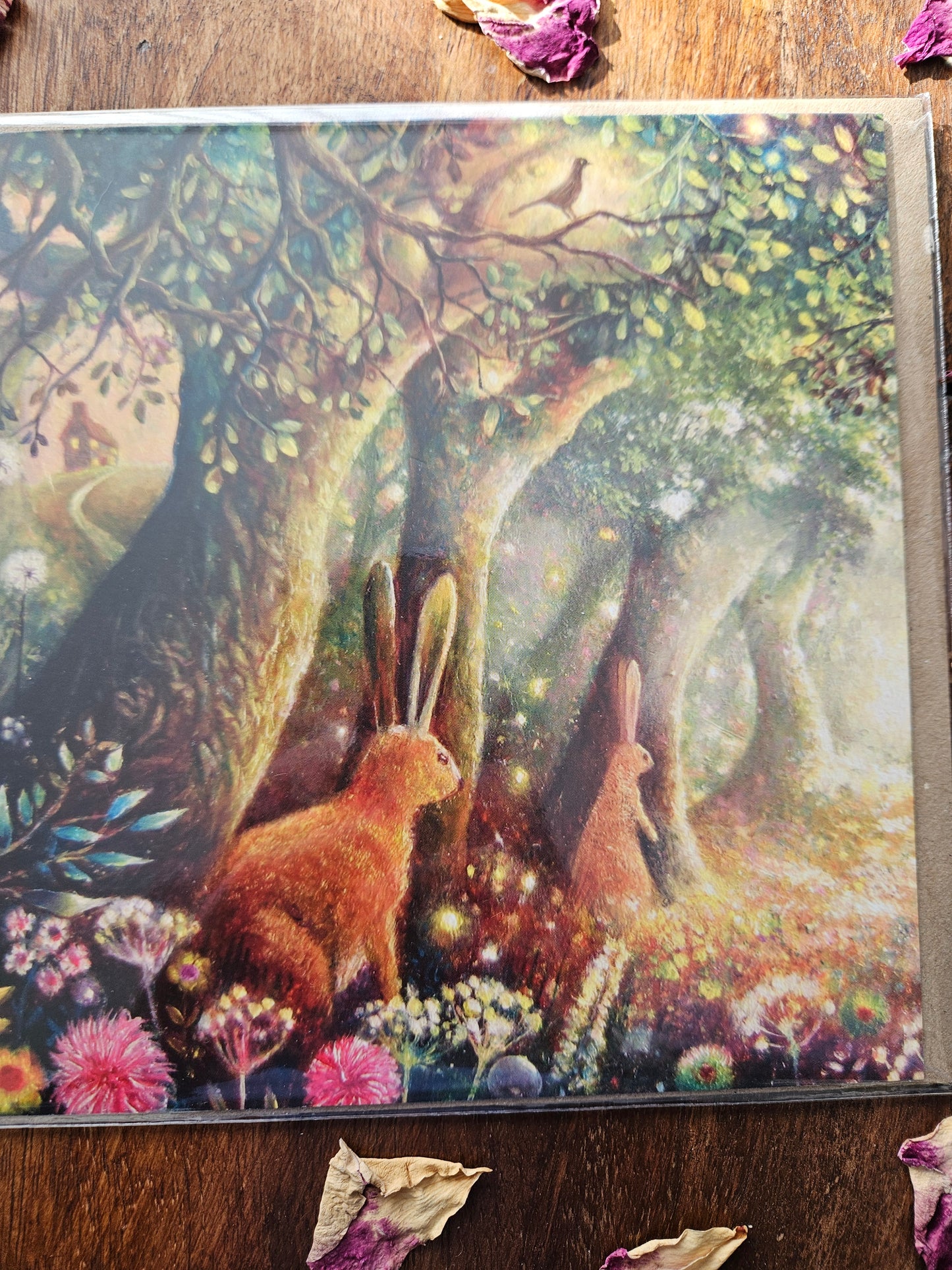 Woodland Hares Greeting Card (Blank)