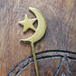 Star and Moon Spoon - Gold Tone