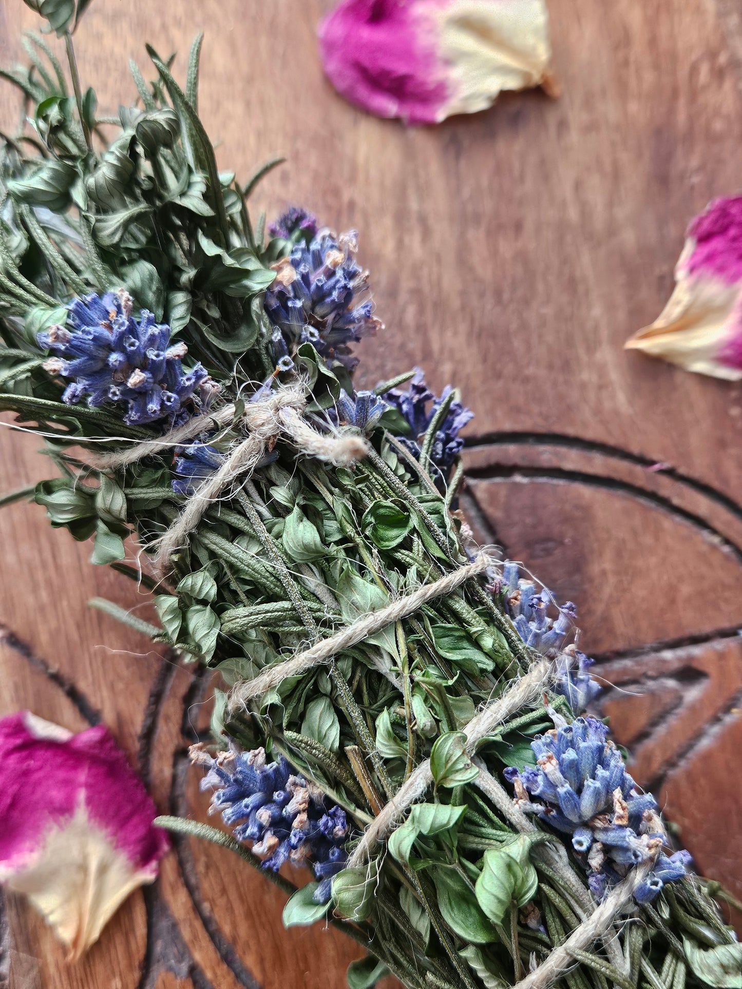 Rosemary, Thyme and Lavender Handmade Smudge Sticks