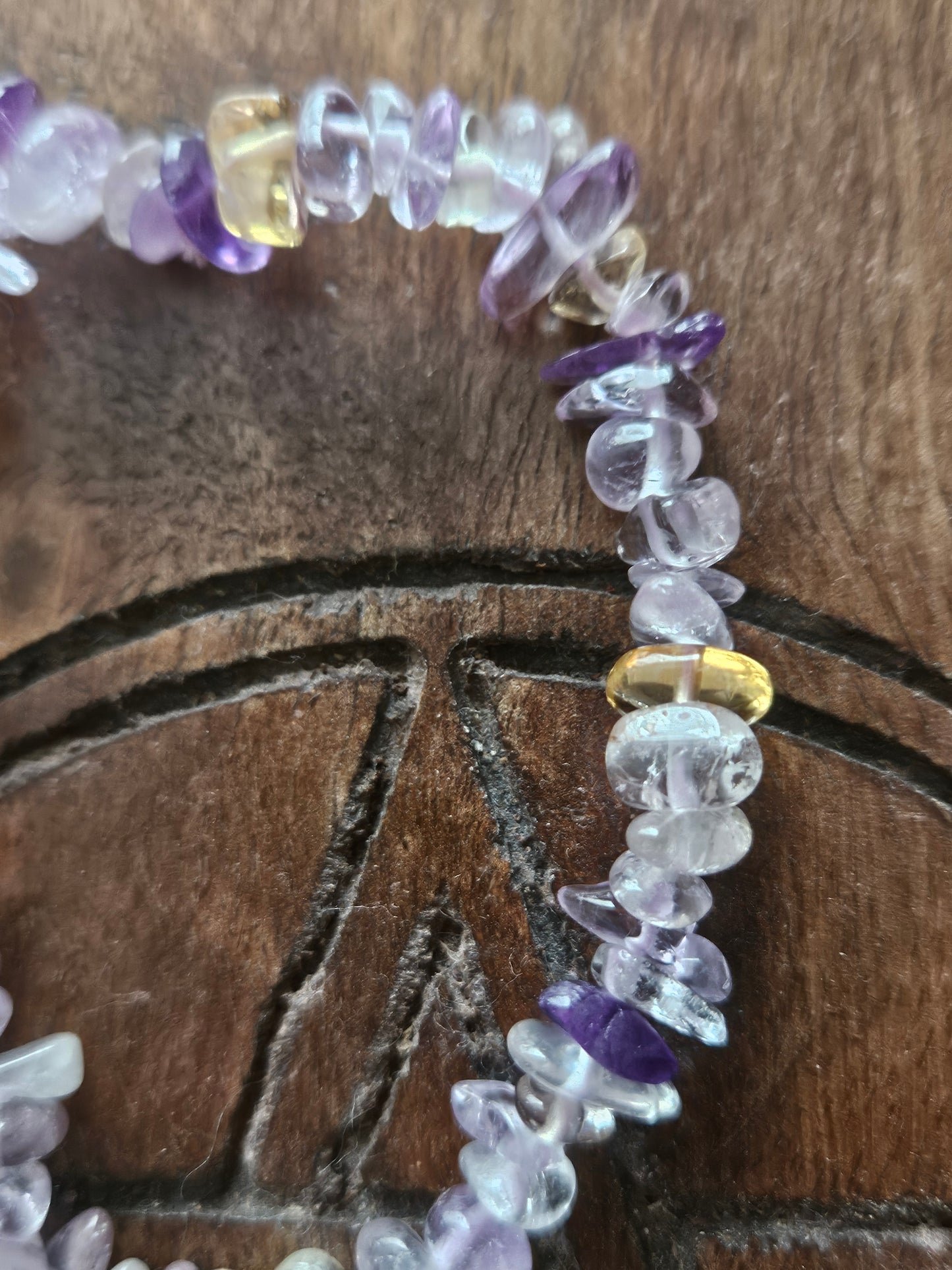 Ametrine Spring Bracelet ~ Spring ~ Ostara ~ Purple Daisy