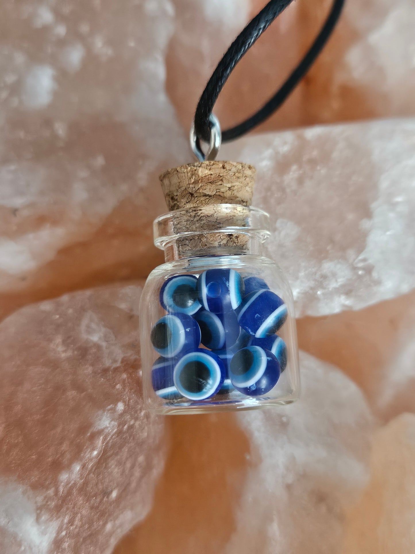 Protection Evil Eye Glass Vial Pendant