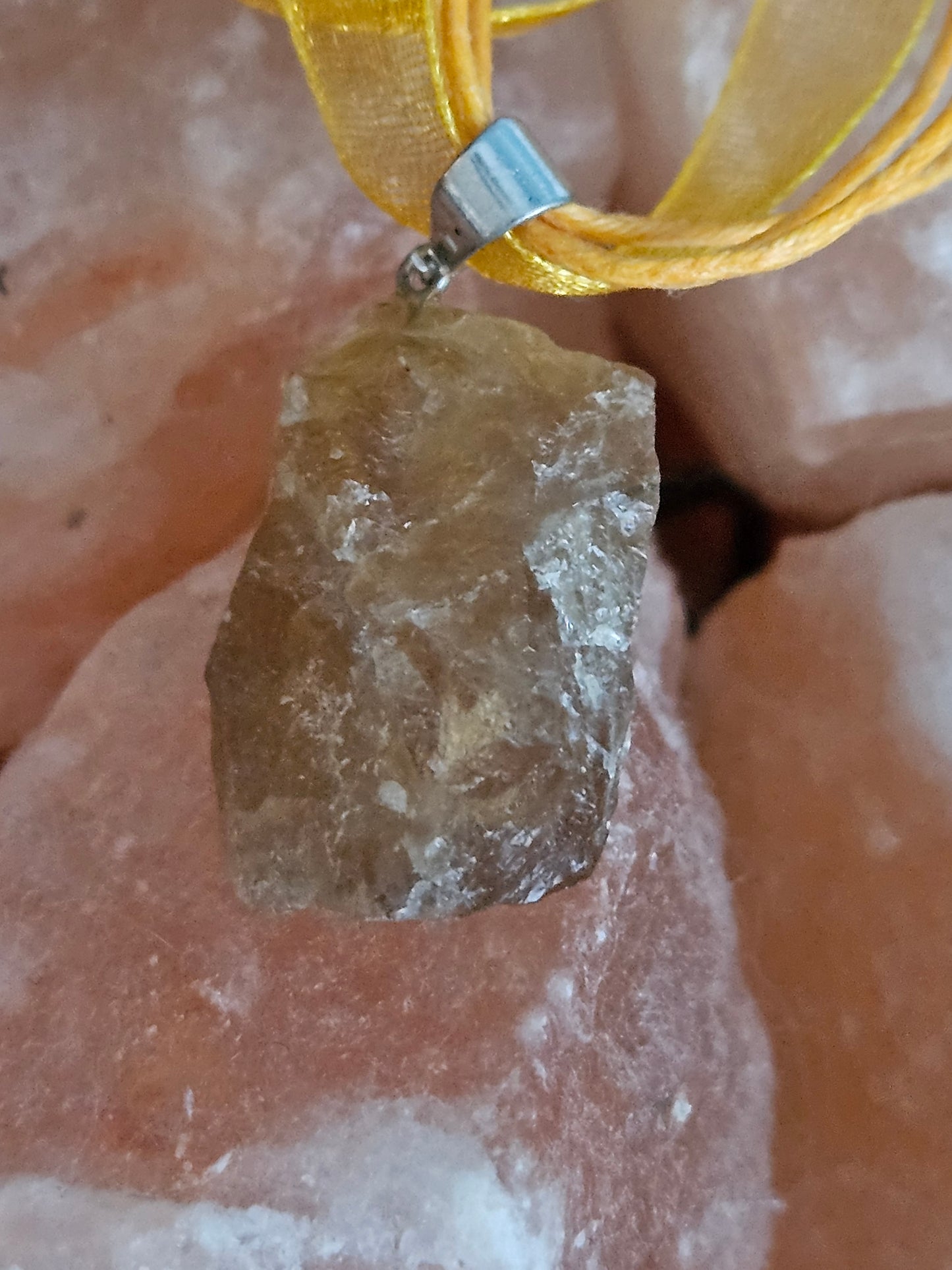 Rough Natural Citrine Pendant