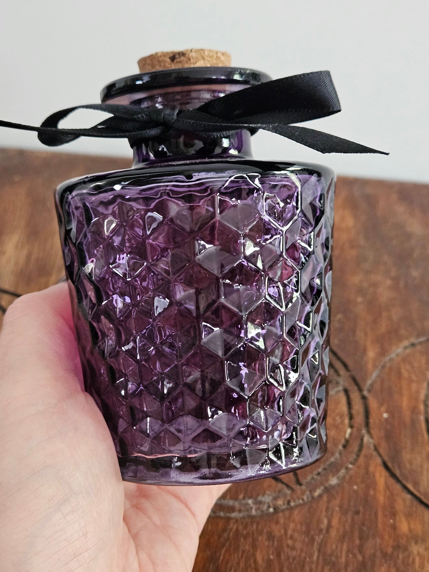 Purple Textured Potion Bottle 10cm