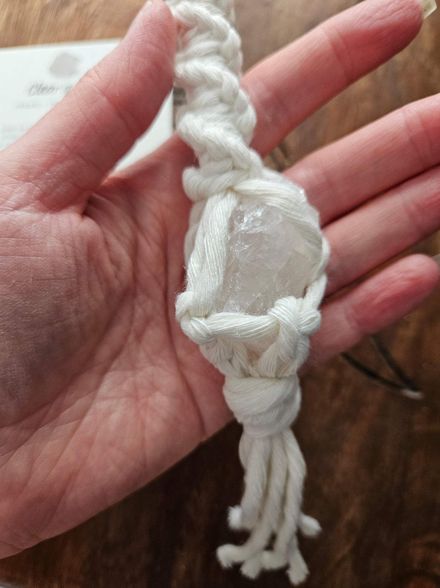 Crystal Macrame Crystal Hanger