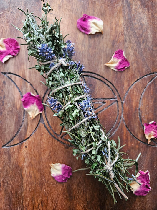 Rosemary, Thyme and Lavender Handmade Smudge Sticks