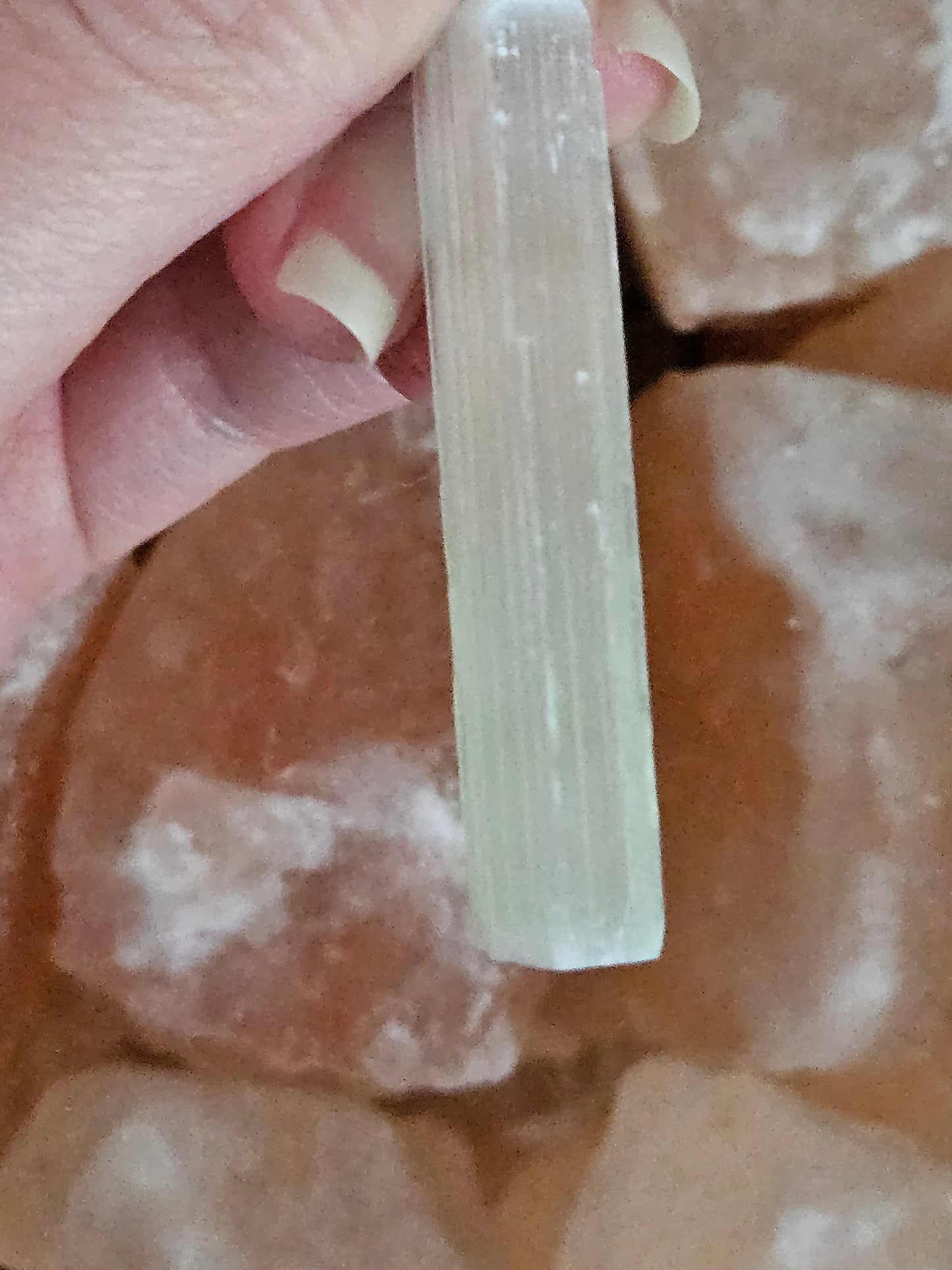 Rough White Selenite Pendant