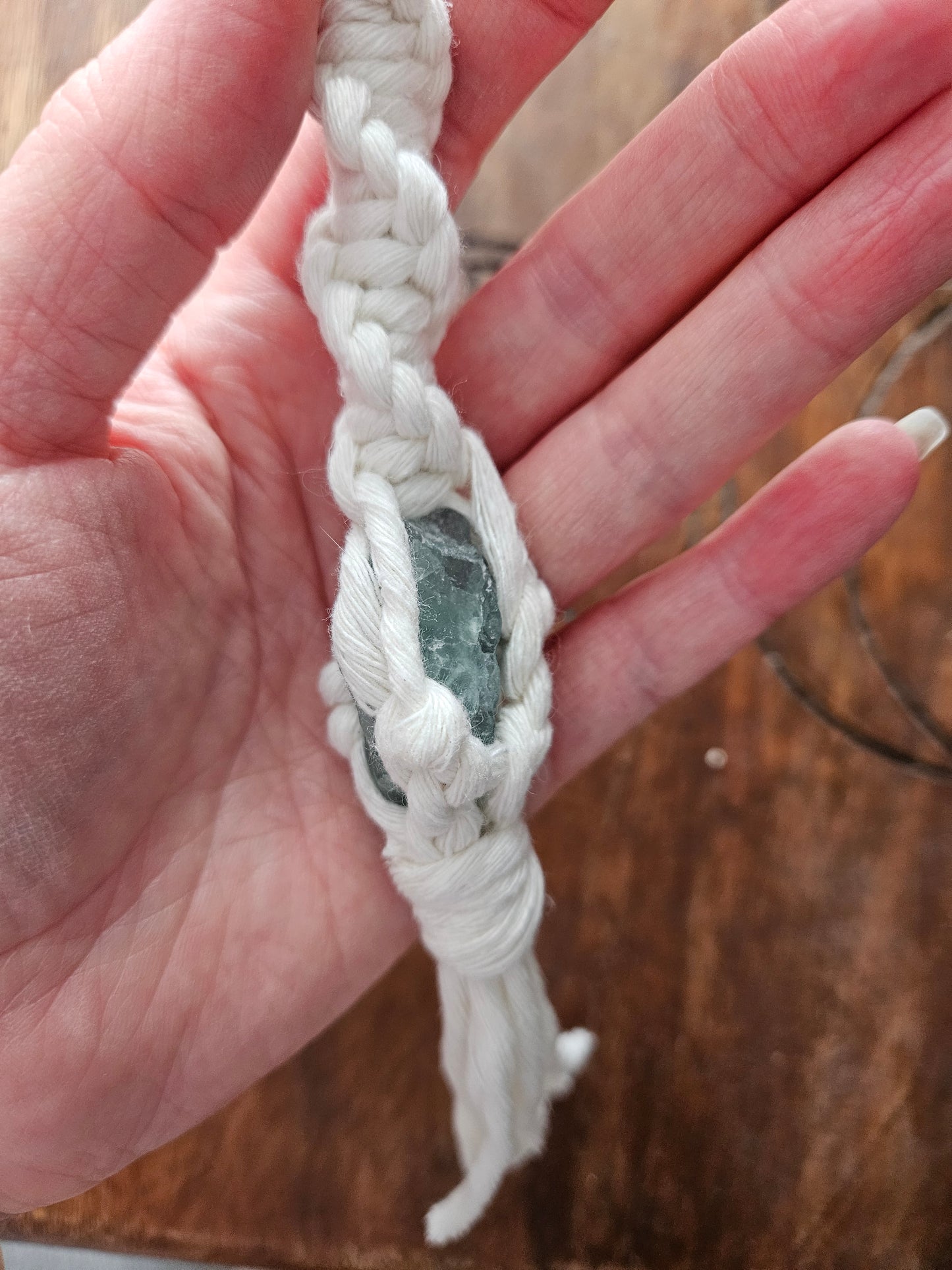 Crystal Macrame Crystal Hanger