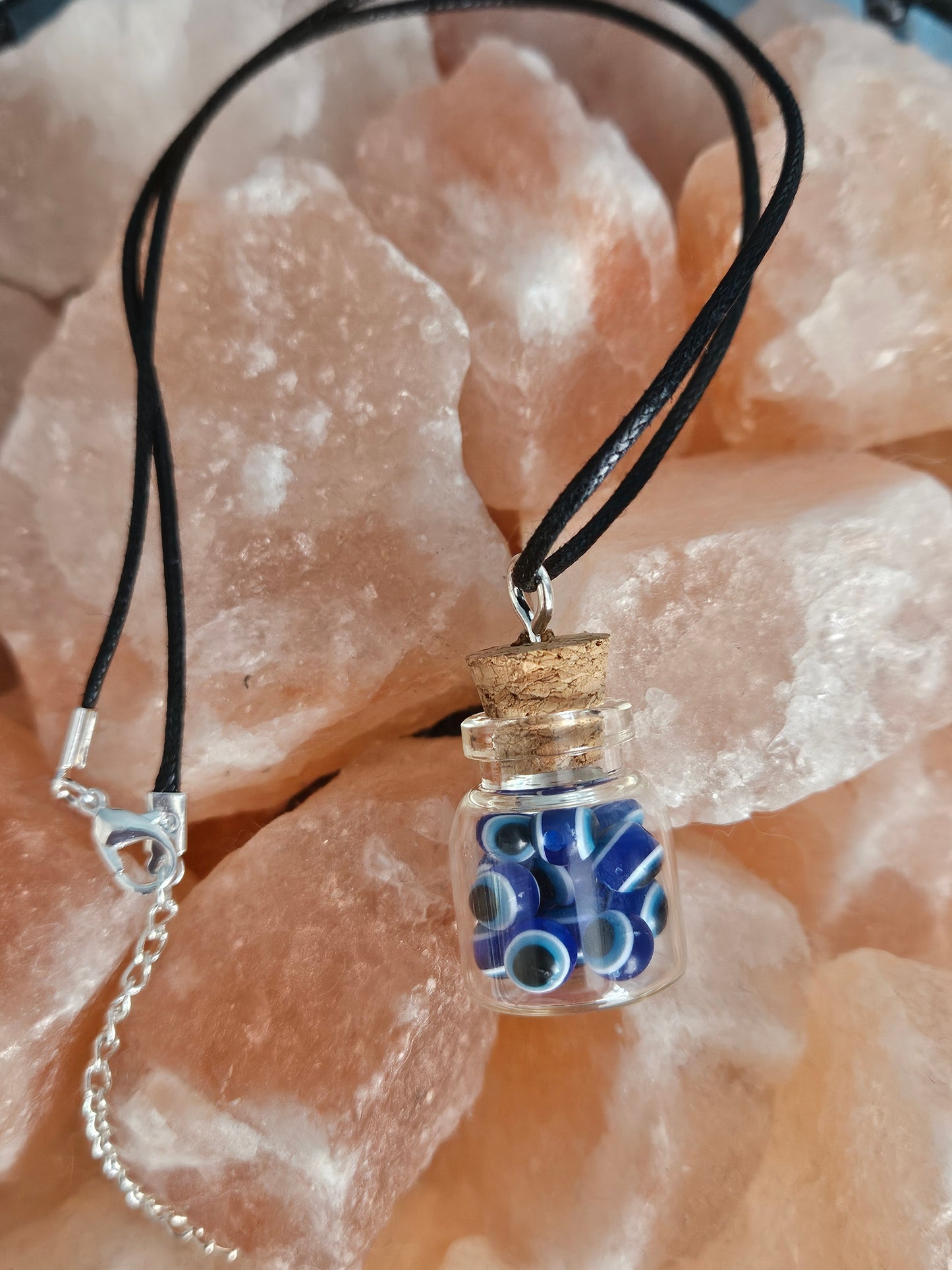 Protection Evil Eye Glass Vial Pendant