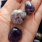 Amethyst Crystal Runes Set with Instructional Guide and purple velvet pouch