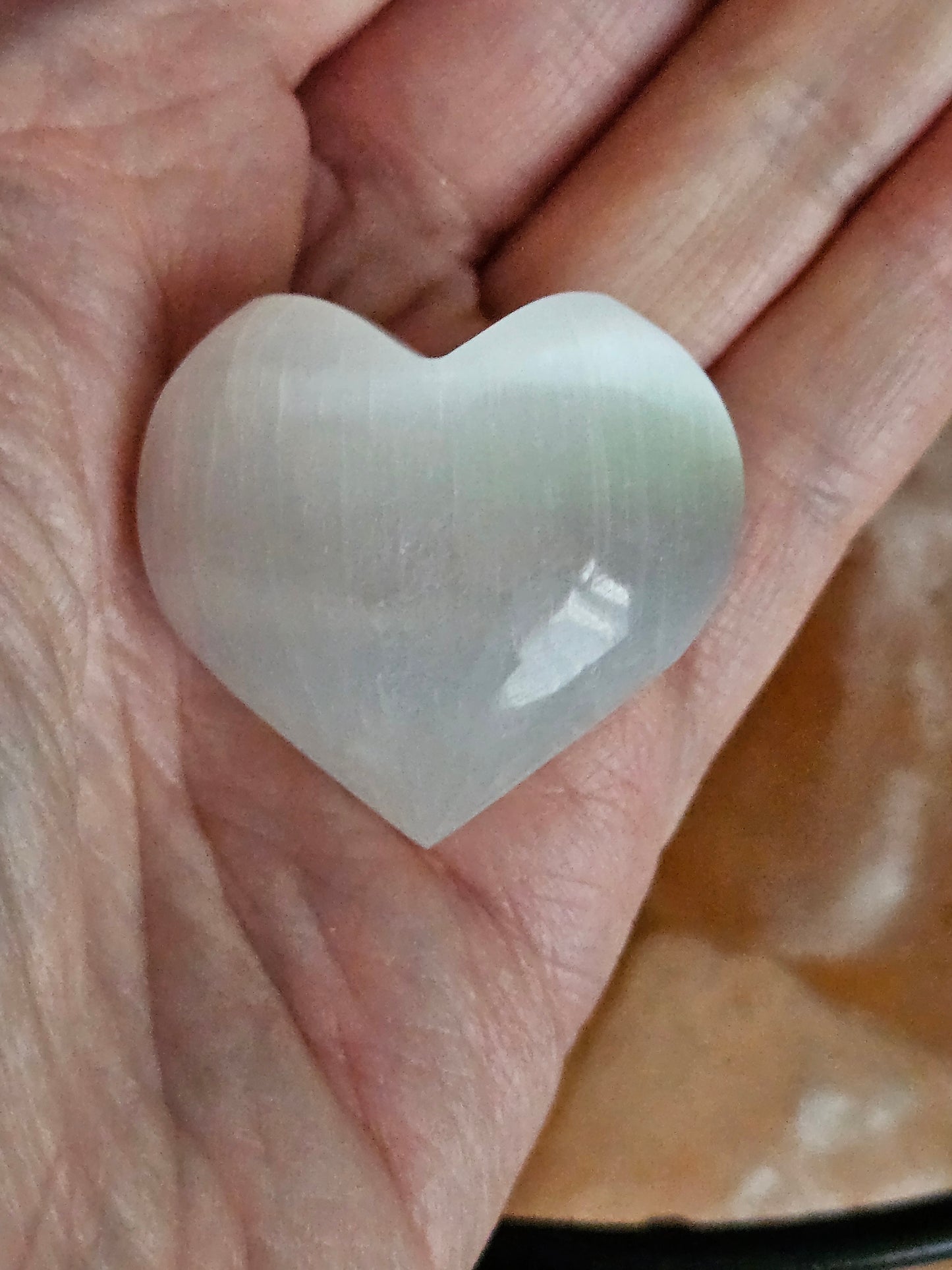 Crystal Selenite Pocket Love Hearts