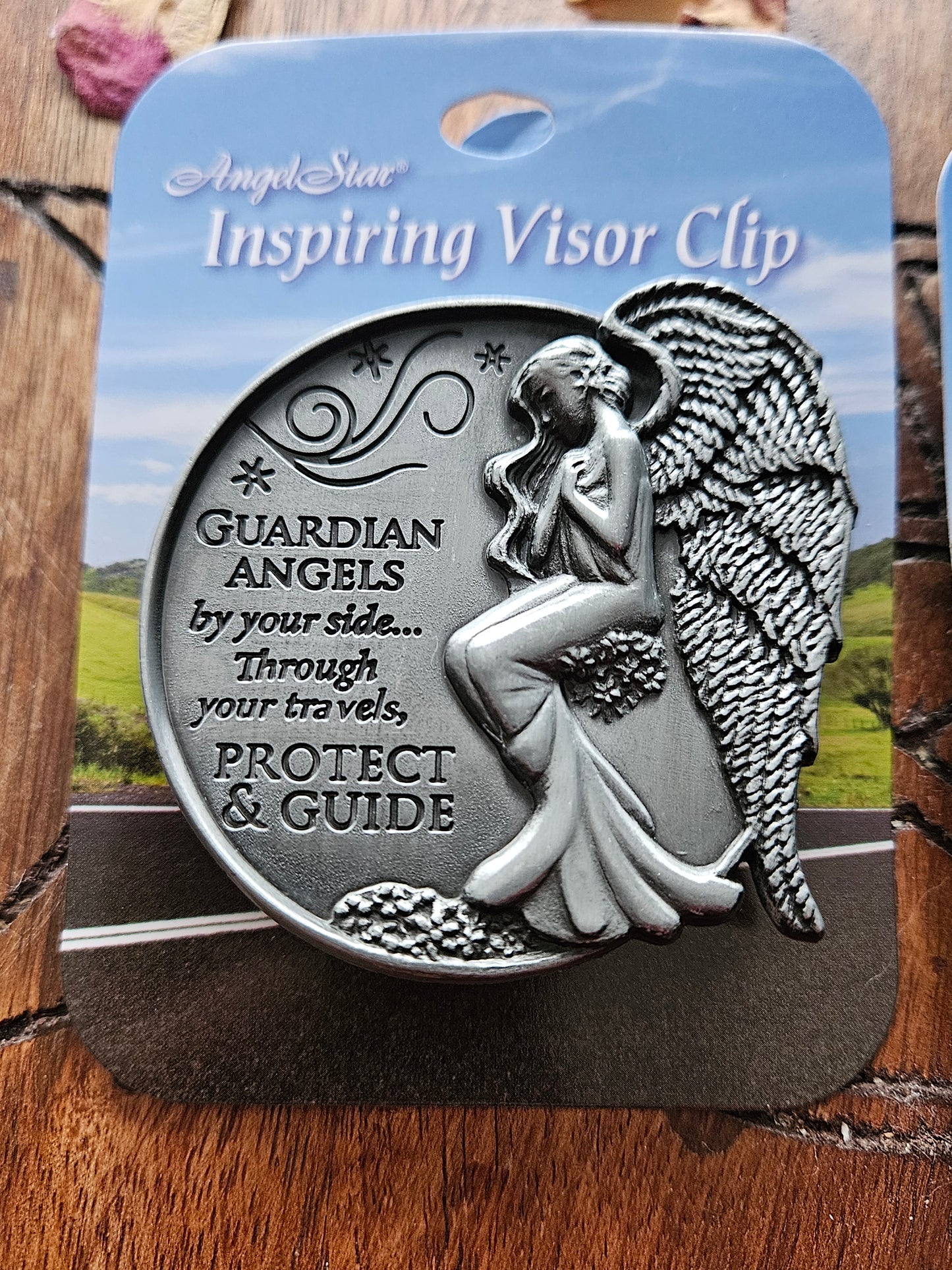 Angel Star Visor Clip ~ New Driver ~ Best Friend ~ Never Drive Faster than your Angels Can Fly ~ Guardian Angel