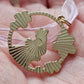 Spring Bunny Necklace ~ Pink and Gold enamel