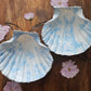 Large Scallop Shells with Decoupage Design - Rabbit or Floral Butterfly