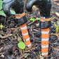 Set of 2 Witch Leg Plant Pot Ornaments