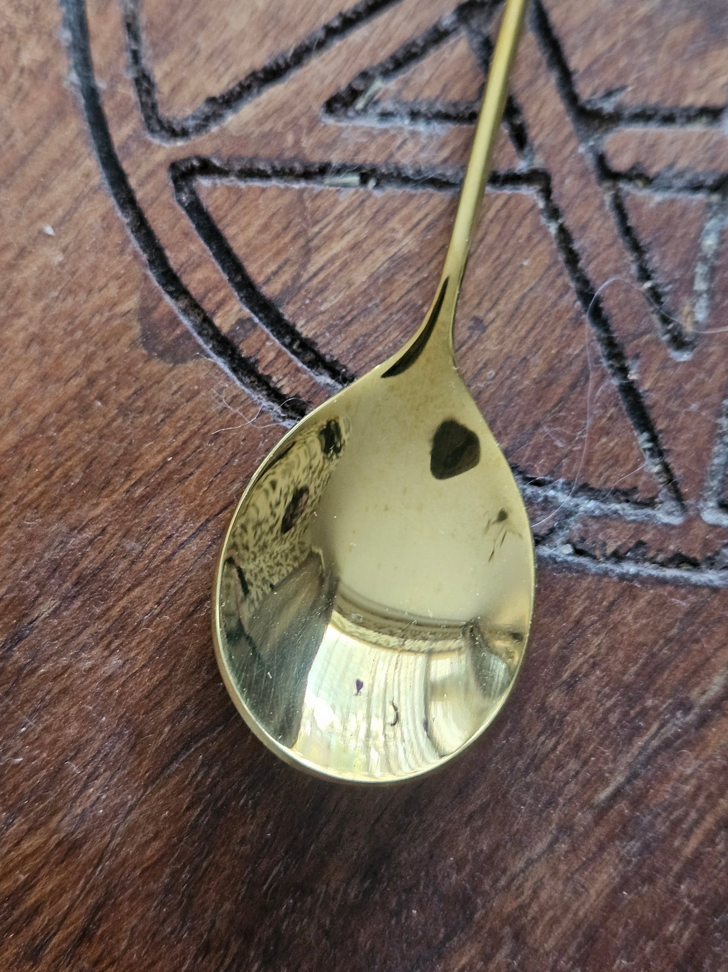 Star and Moon Spoon - Gold Tone
