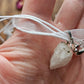 The Goddess of the Moon Necklace ~ Rough White Moonstone and Crescent Moon Charm