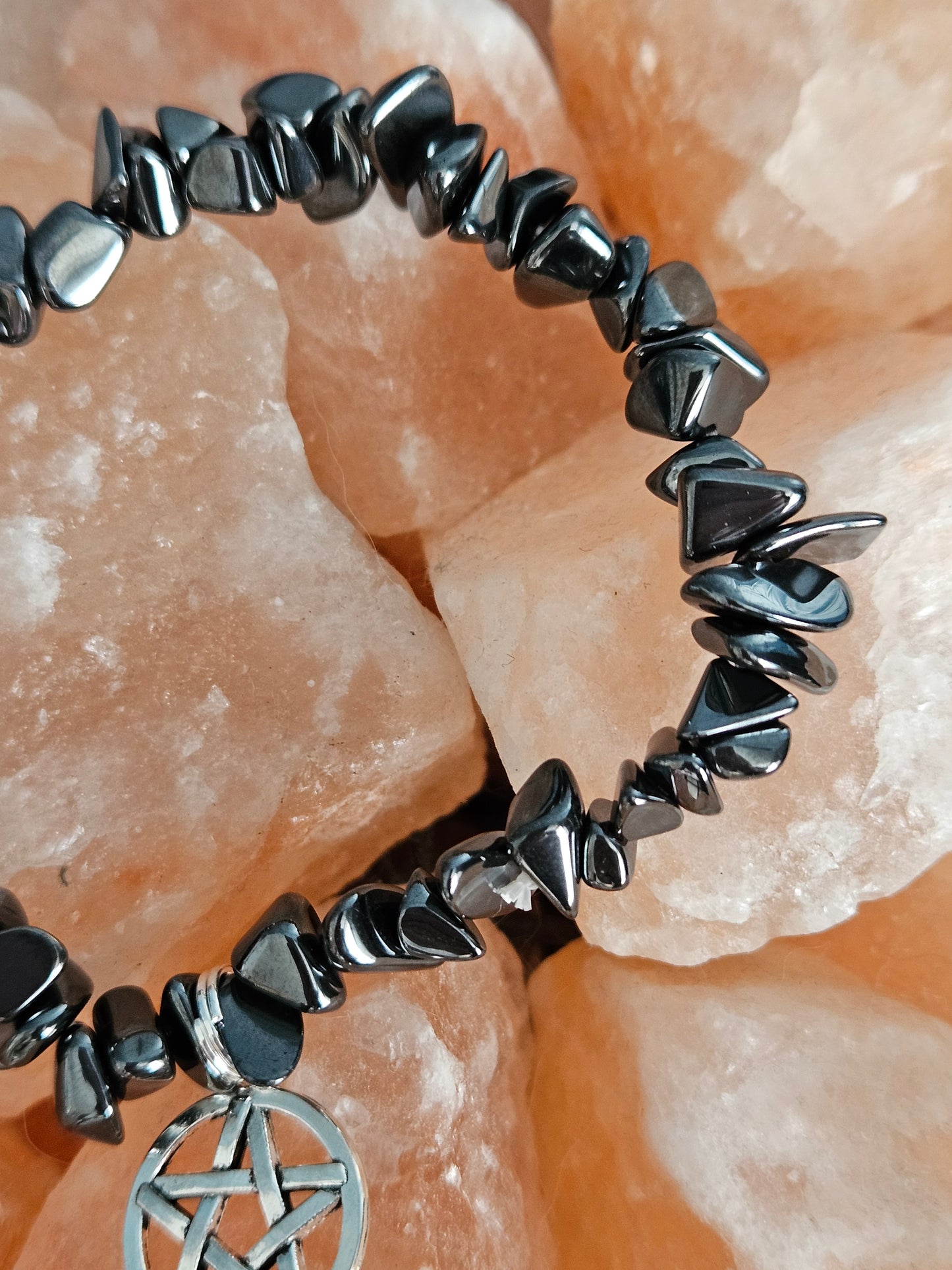 Protection Hematite and Pentagram Bracelet