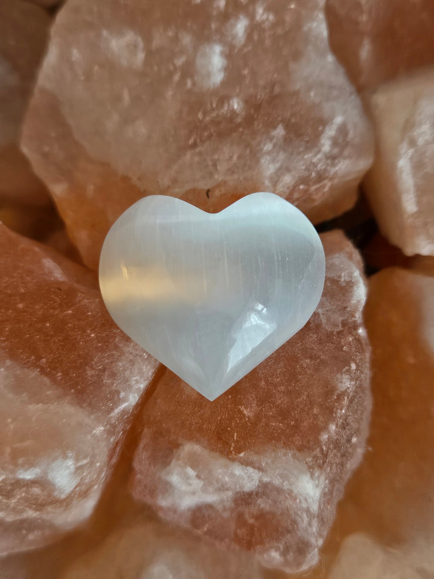 Crystal Selenite Pocket Love Hearts