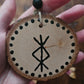 Hanging Wooden Protection Bind Rune