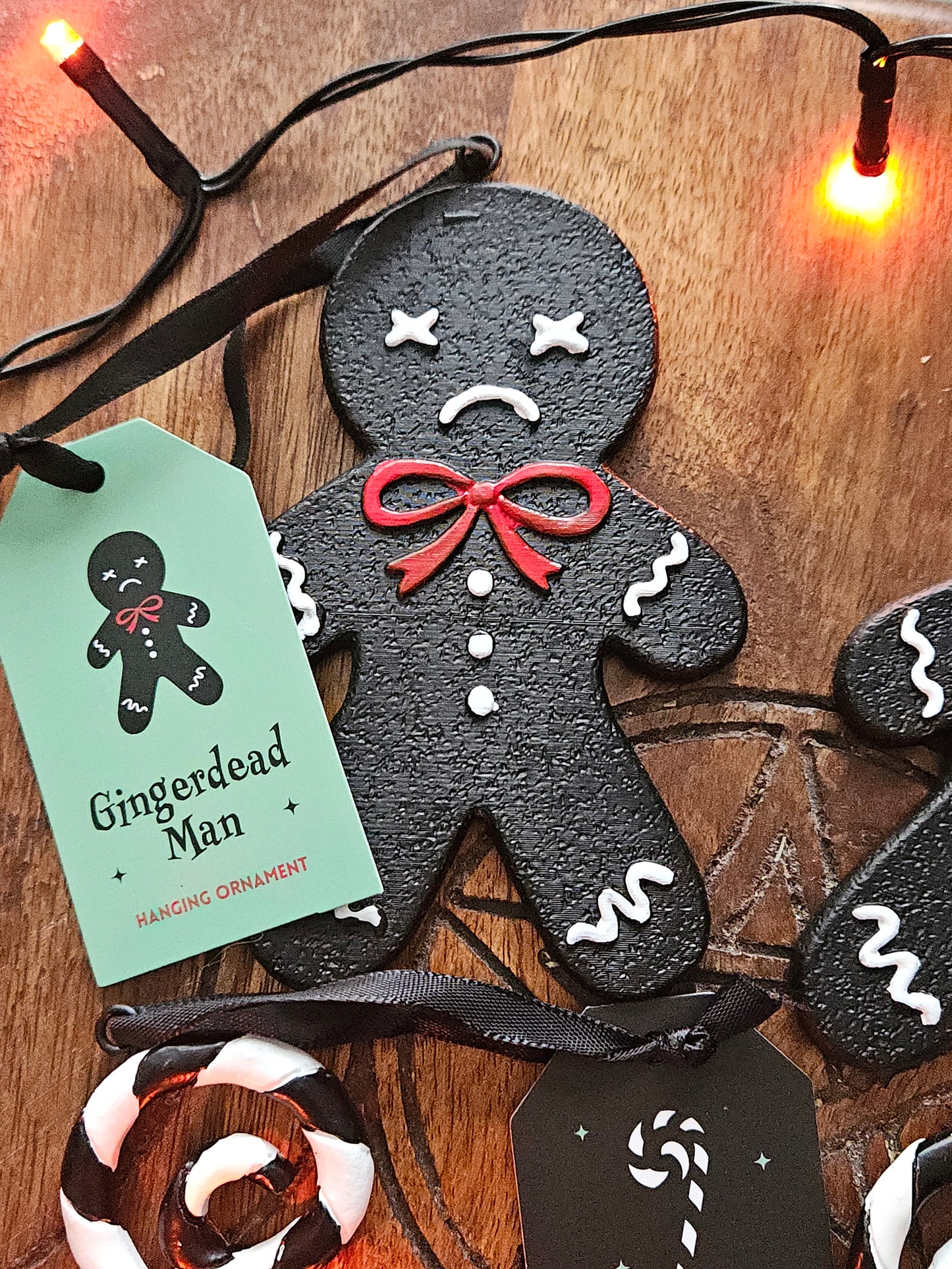 Spooky Decorations - Candy Canes and Gingerbread Man