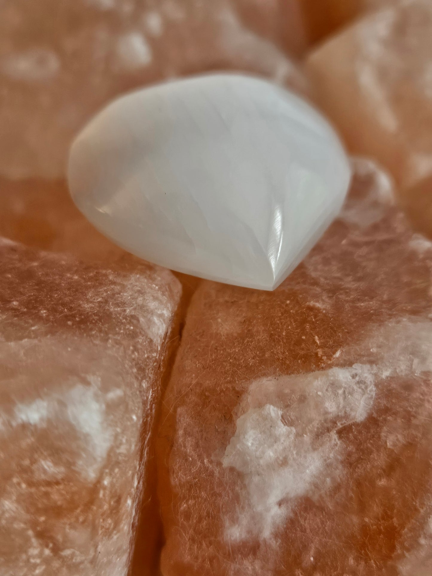 Crystal Selenite Pocket Love Hearts