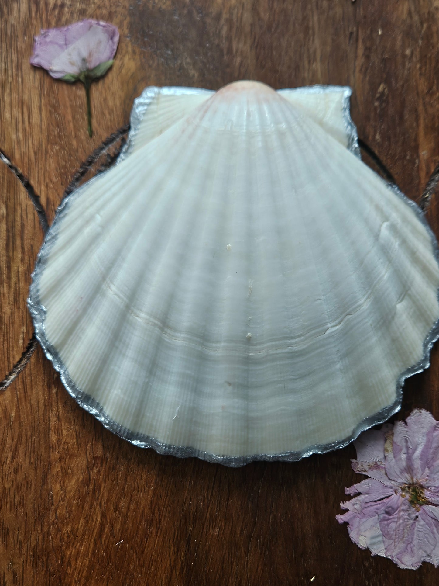 Large Scallop Shells with Decoupage Design - Rabbit or Floral Butterfly
