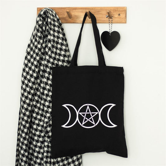 Cotton Tote Bag - Pentagram or Triple Moon