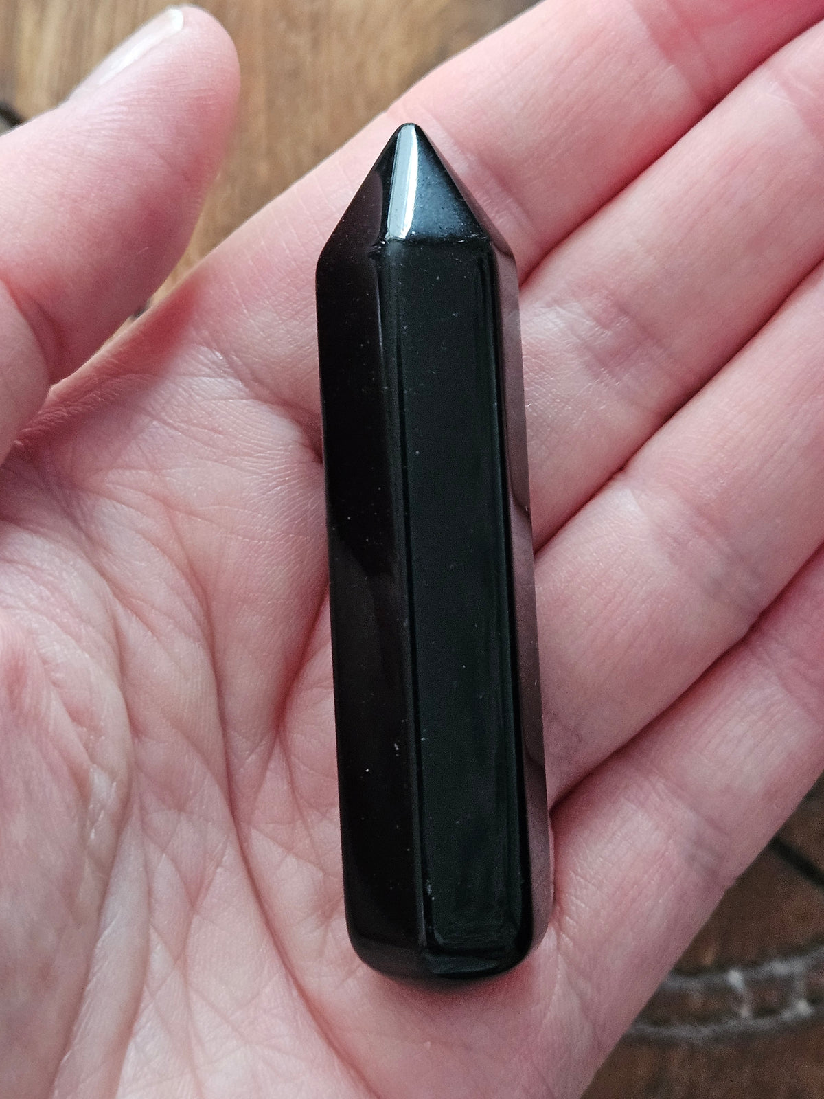 Black Obsidian Crystal Wand (60 mm)