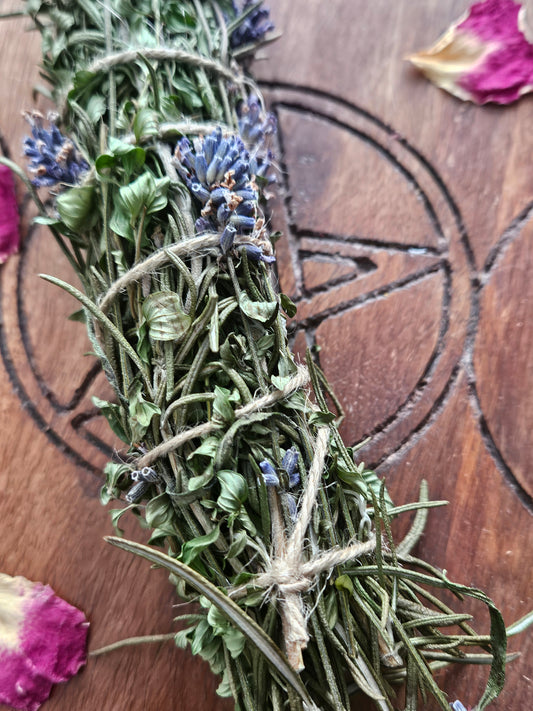 Rosemary, Thyme and Lavender Handmade Smudge Sticks