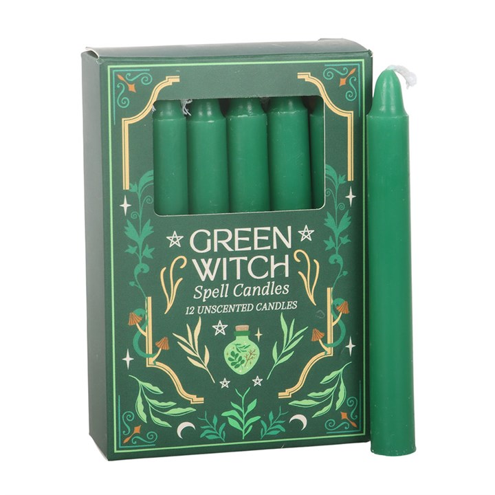 Green Witch Incense Stick and Spell Candle Gift Set