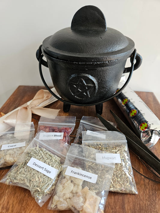 Cauldron and resin bundle