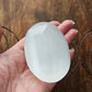 Selenite Palm Stone