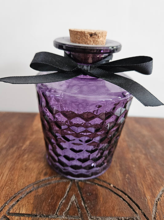 Purple Textured Potion Bottle 10cm