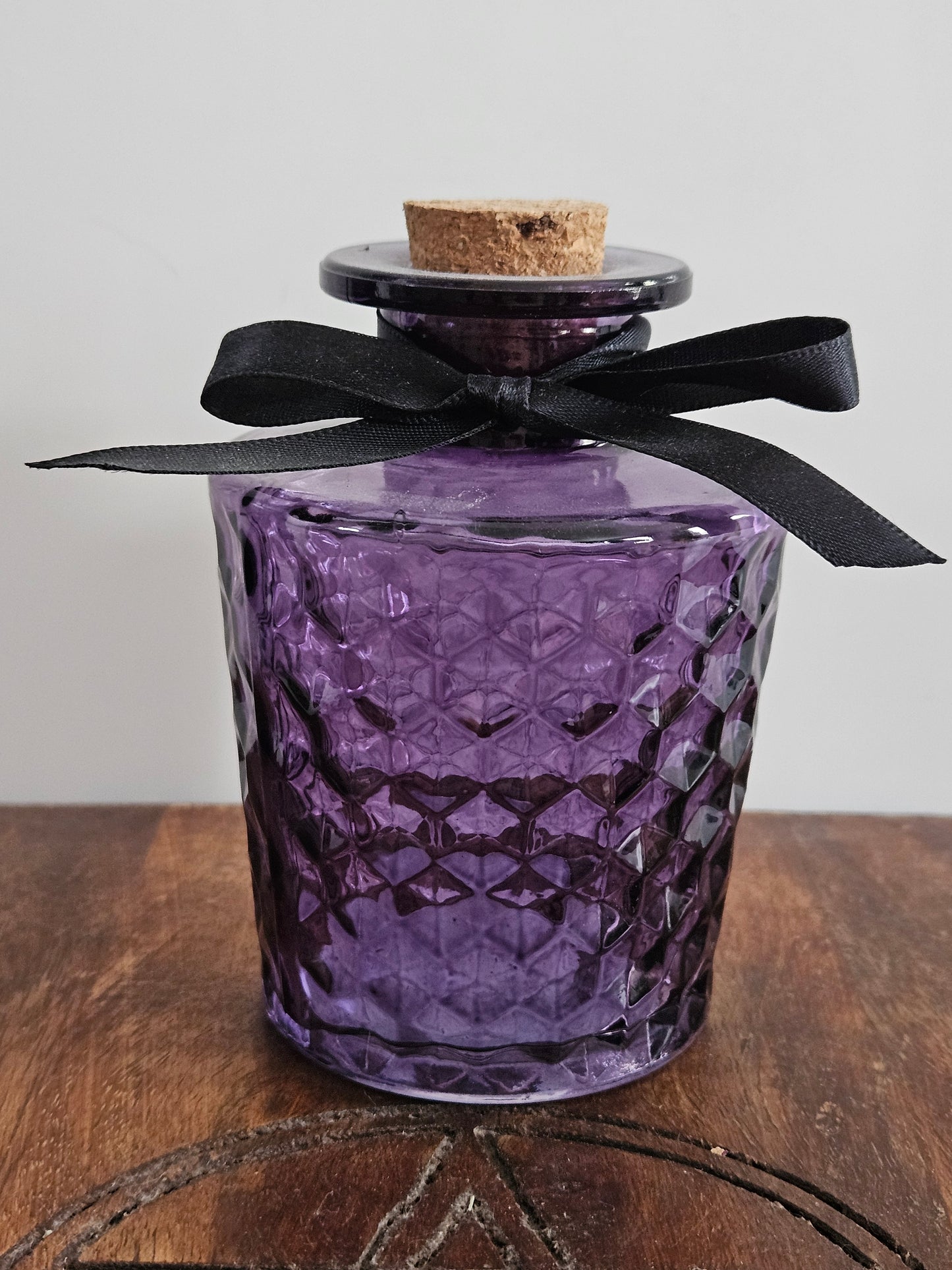 Purple Textured Potion Bottle 10cm