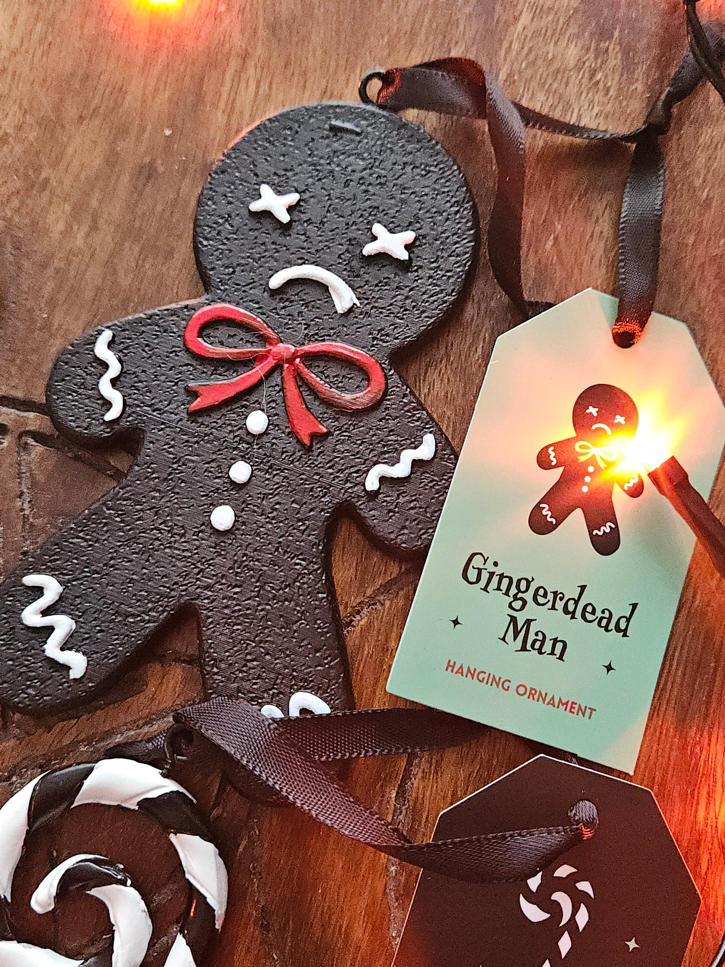 Spooky Decorations - Candy Canes and Gingerbread Man