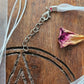 The Goddess of the Moon Necklace ~ Rough White Moonstone and Crescent Moon Charm