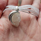The Goddess of the Moon Necklace ~ Rough White Moonstone and Crescent Moon Charm