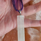 Rough White Selenite Pendant