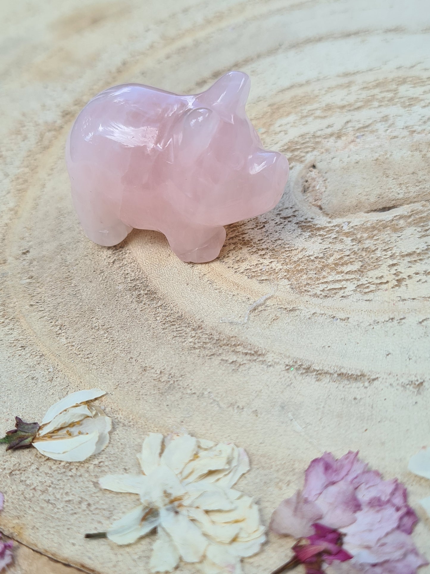 Rose Quartz Pig or Black Obsidian Panda