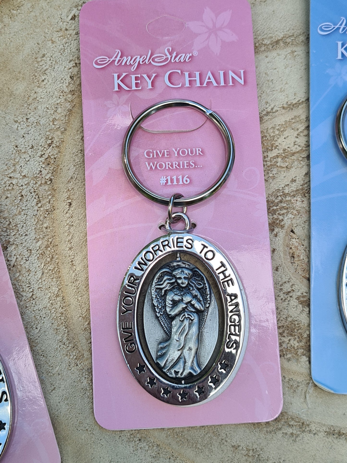 Angel Spinner Keyring ~ Guardian Angels ~ Hope and Courage ~