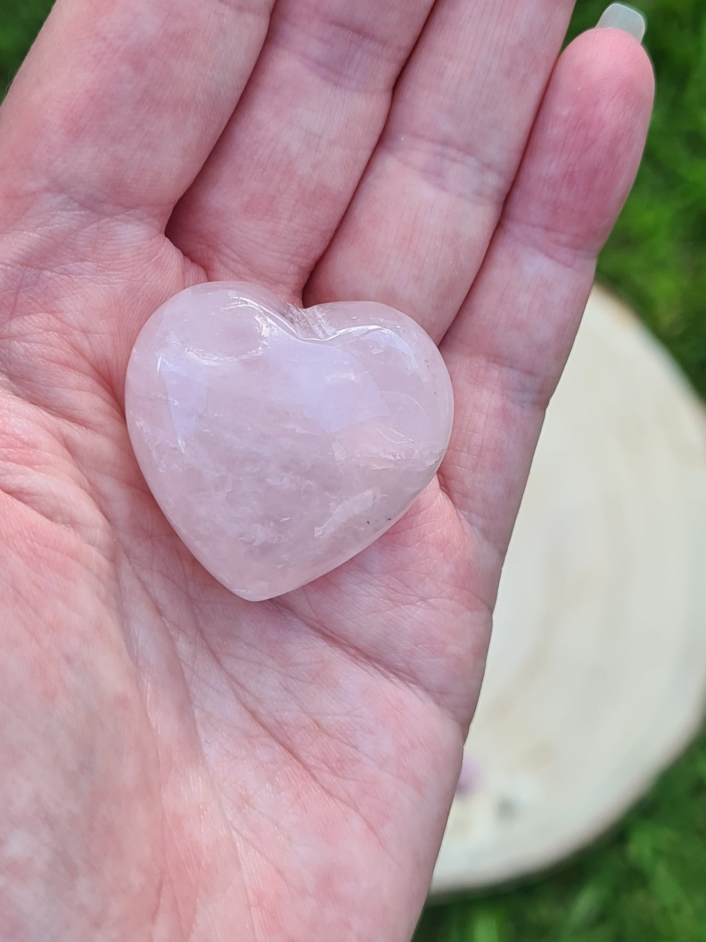 Puffed Heart Rose Quartz