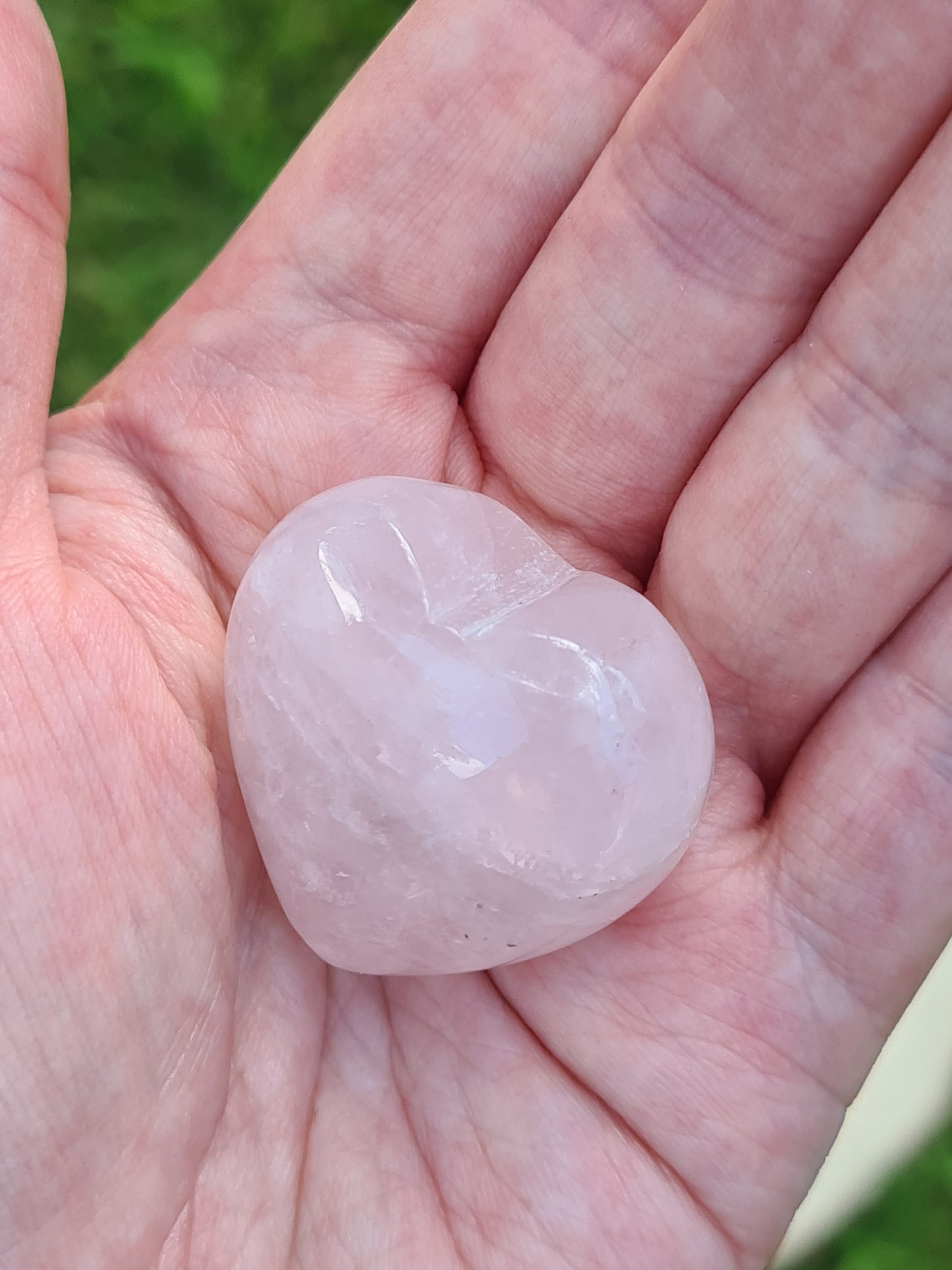 Puffed Heart Rose Quartz